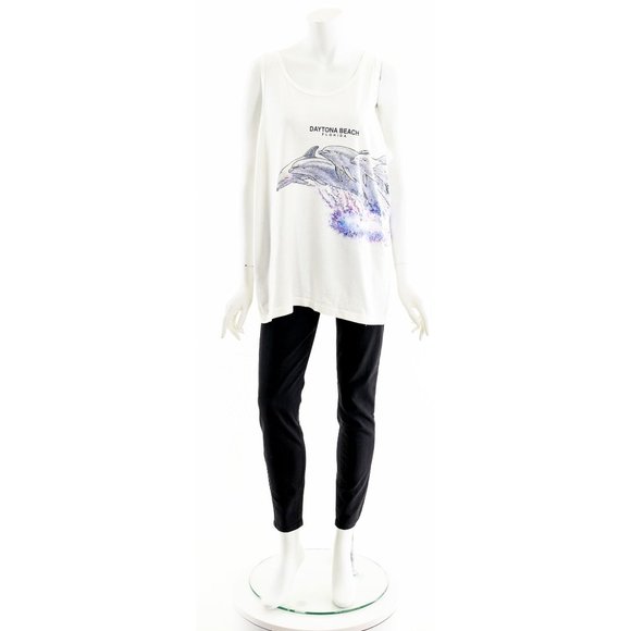 Florida Tank Top,Dolphin Seapunk Shirt,Daytona Beach Travel Tee,Vintage Souvenir - Picture 4 of 10